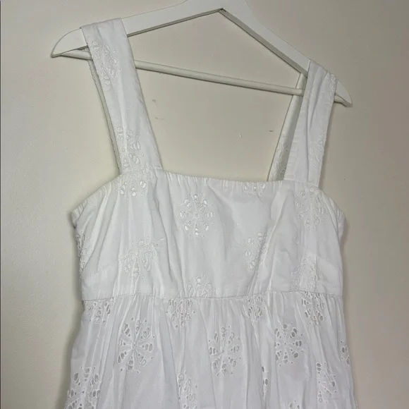 Banana Republic White Eyelet Dress Size 8 - Picture 3 of 6
